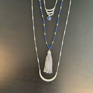 3 in 1 Lucky Brand silver necklace